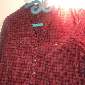 Eddie Bauer, Dark red plaid flannel 💋
